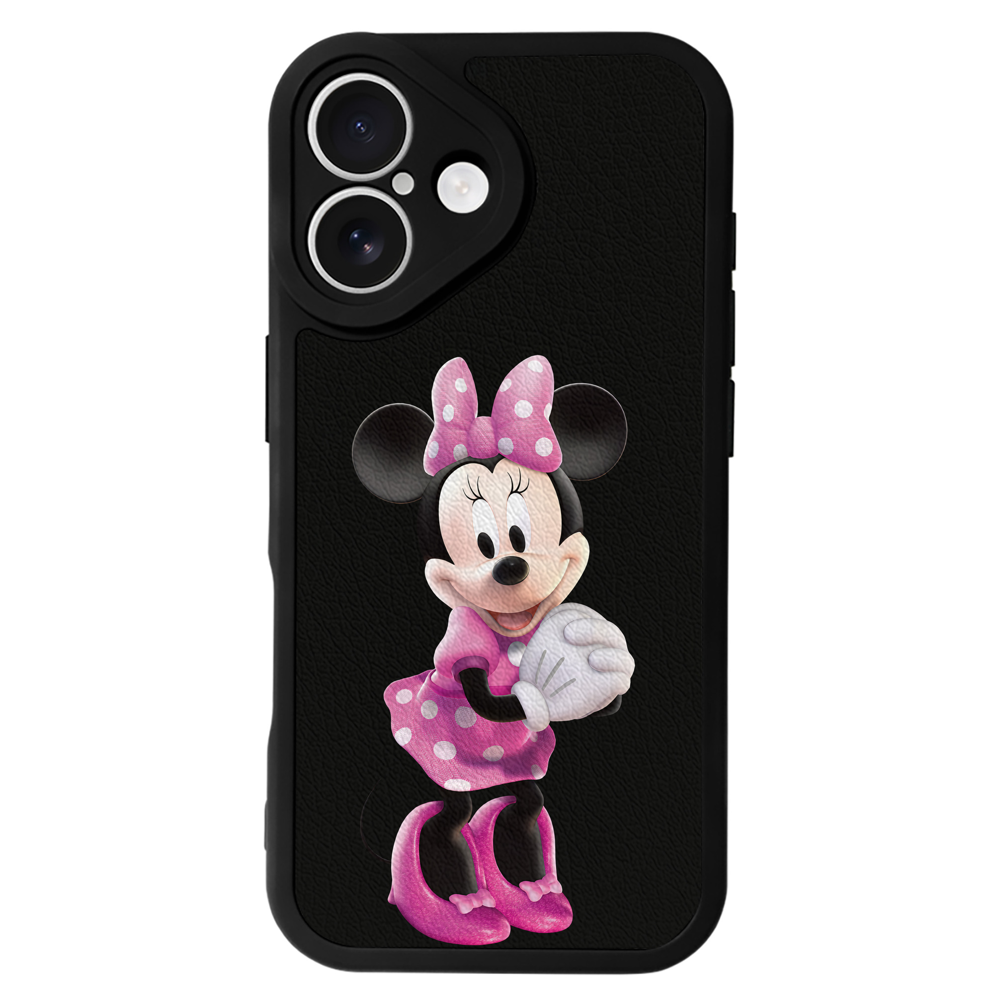 （画像用） ミッキーマウス Mickey Mouse 【iPhone 16シリーズ対応】シリコンスマホケース（レザー調） 材質：シリコン